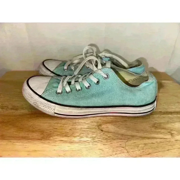 Converse All Star Low Top Tennis Shoes in Mint Green/Teal Blue - Mens 5 Ladies 7 - Picture 9 of 9
